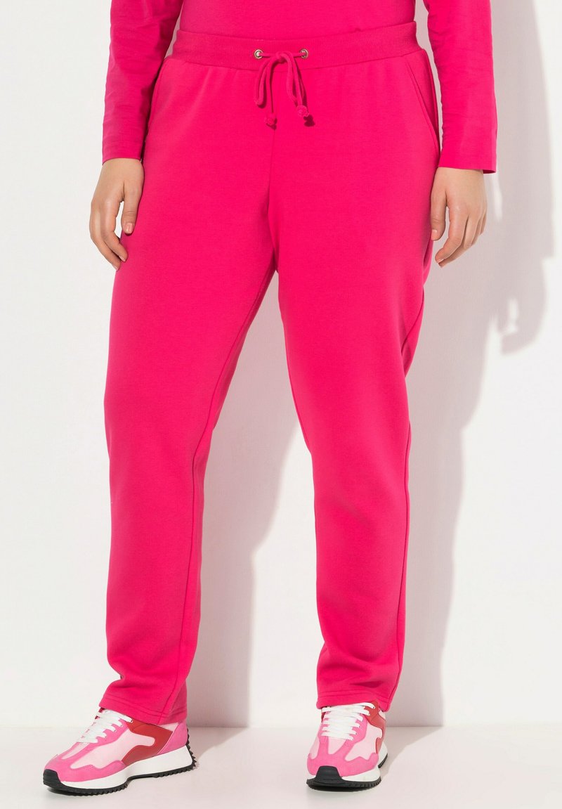 Ulla Popken KUSCHELWEICHE INNENSEITE ELASTIKBUND - Träningsbyxor - red pink
