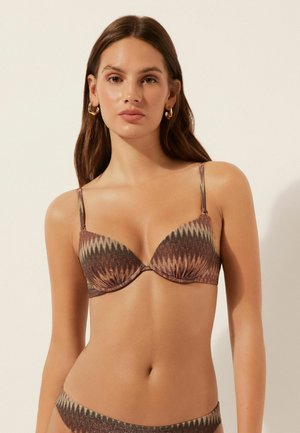 Calzedonia, GOLDEN CHEVRON PUSH UP - Bikini-Top - brown