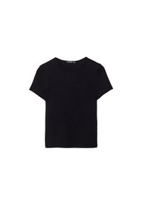 SLIM FIT - Jednoduché tričko - black