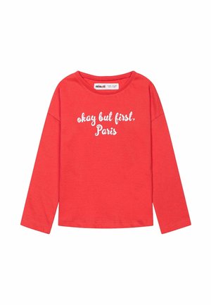 LONG SLEEVE WITH PRINT - Top s dlouhým rukávem - red