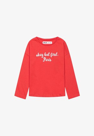 LONG SLEEVE WITH PRINT - Top s dlouhým rukávem - red