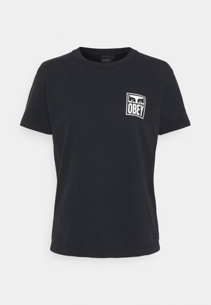 T-shirt med print - black