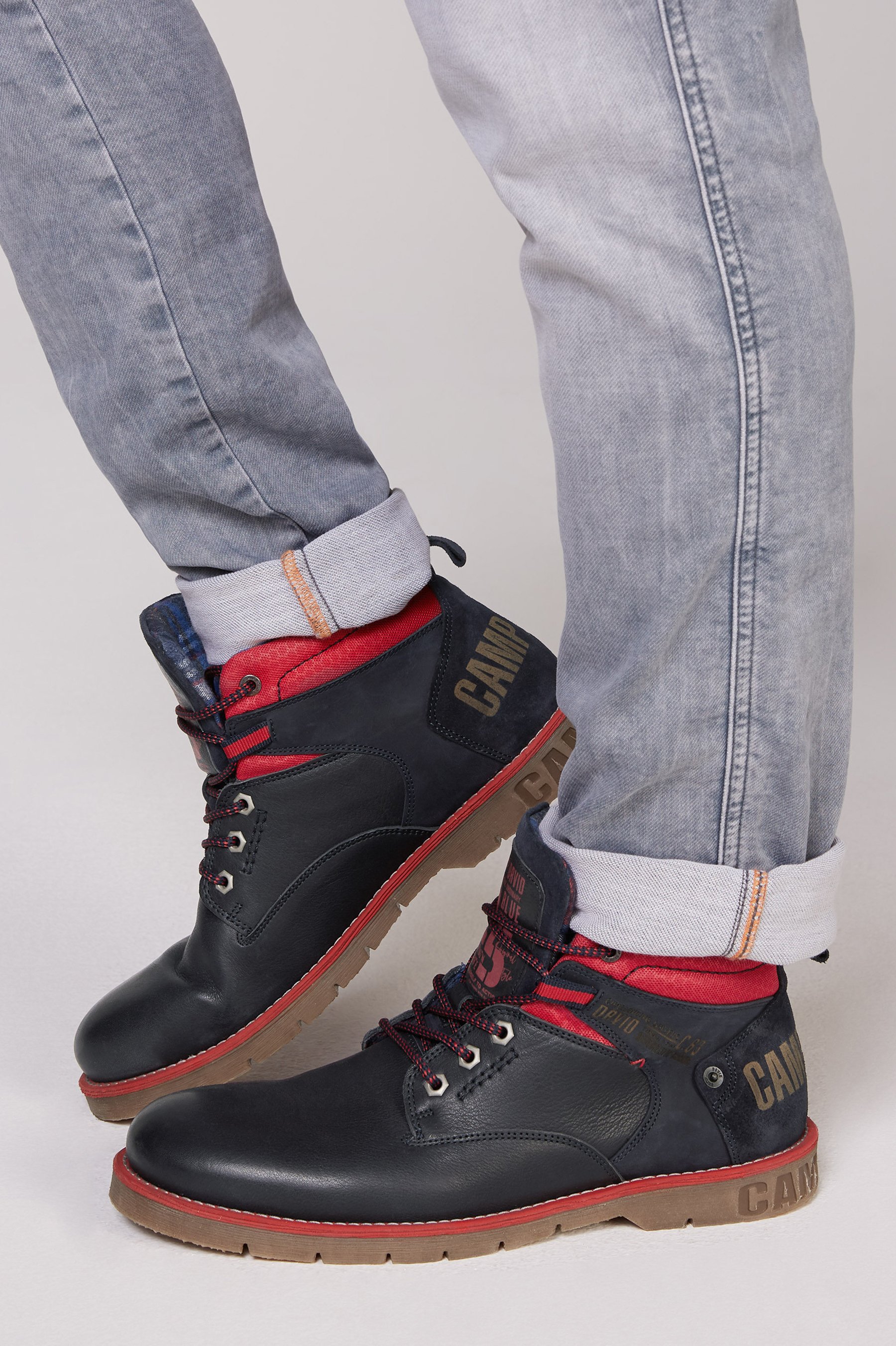 Herren WORKER LEDER MIT LOGO-DESIGN - Schnürstiefelette Herren WORKER LEDER MIT LOGO-DESIGN - Schnürstiefelette