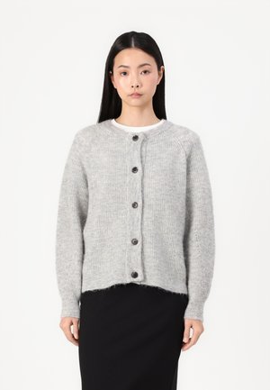 Selected Femme SLFLULU CARDIGAN - Cardigan - light grey melange