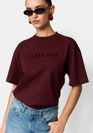 CHUCK - Marškinėliai su spaudiniu - burgundy