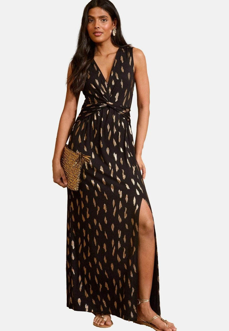 Love & Roses REGULAR FIT - FOIL TWIST FRONT - Rochie maxi - black