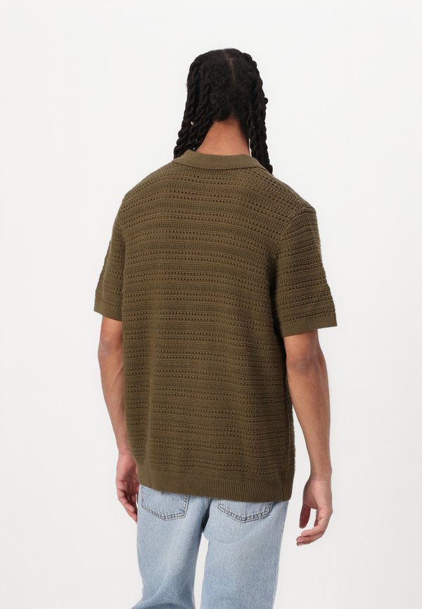 STRIPE - Polo shirt - dark olive2