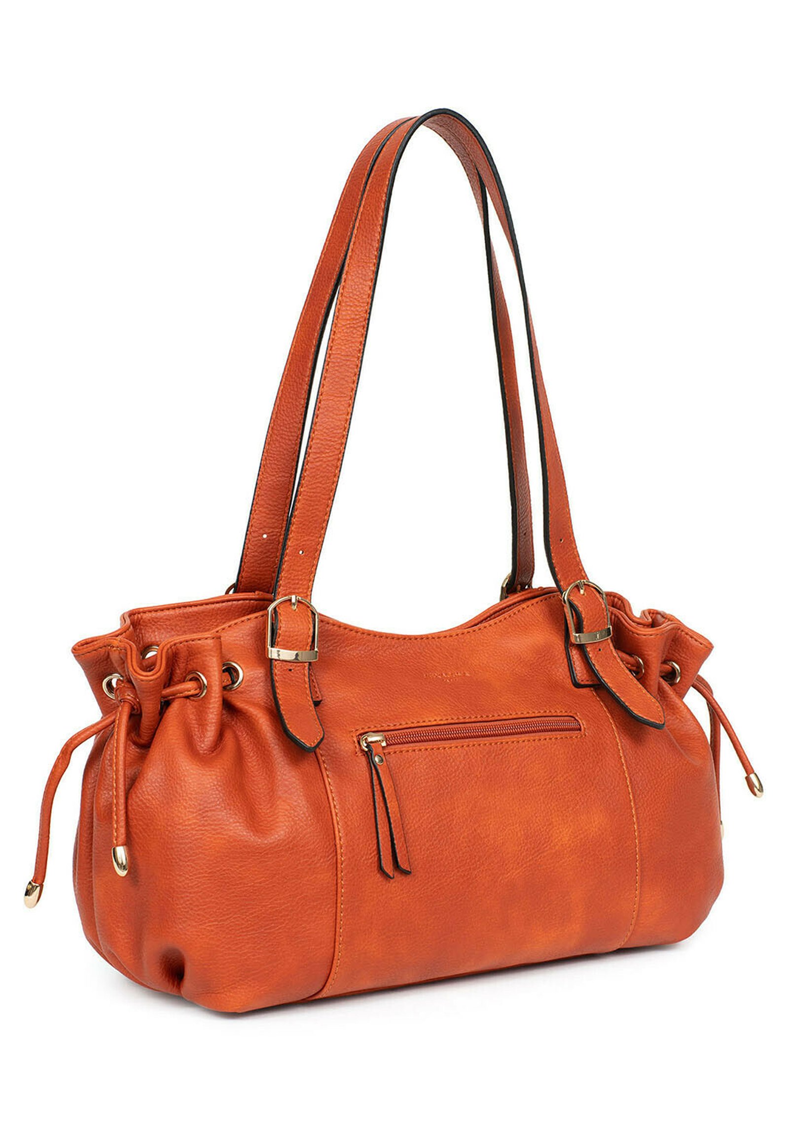 Sac à Main Vintage HEXAGONA En Cuir Bleu - Grand Modèle, Style Porté Main, Occasion Authentique