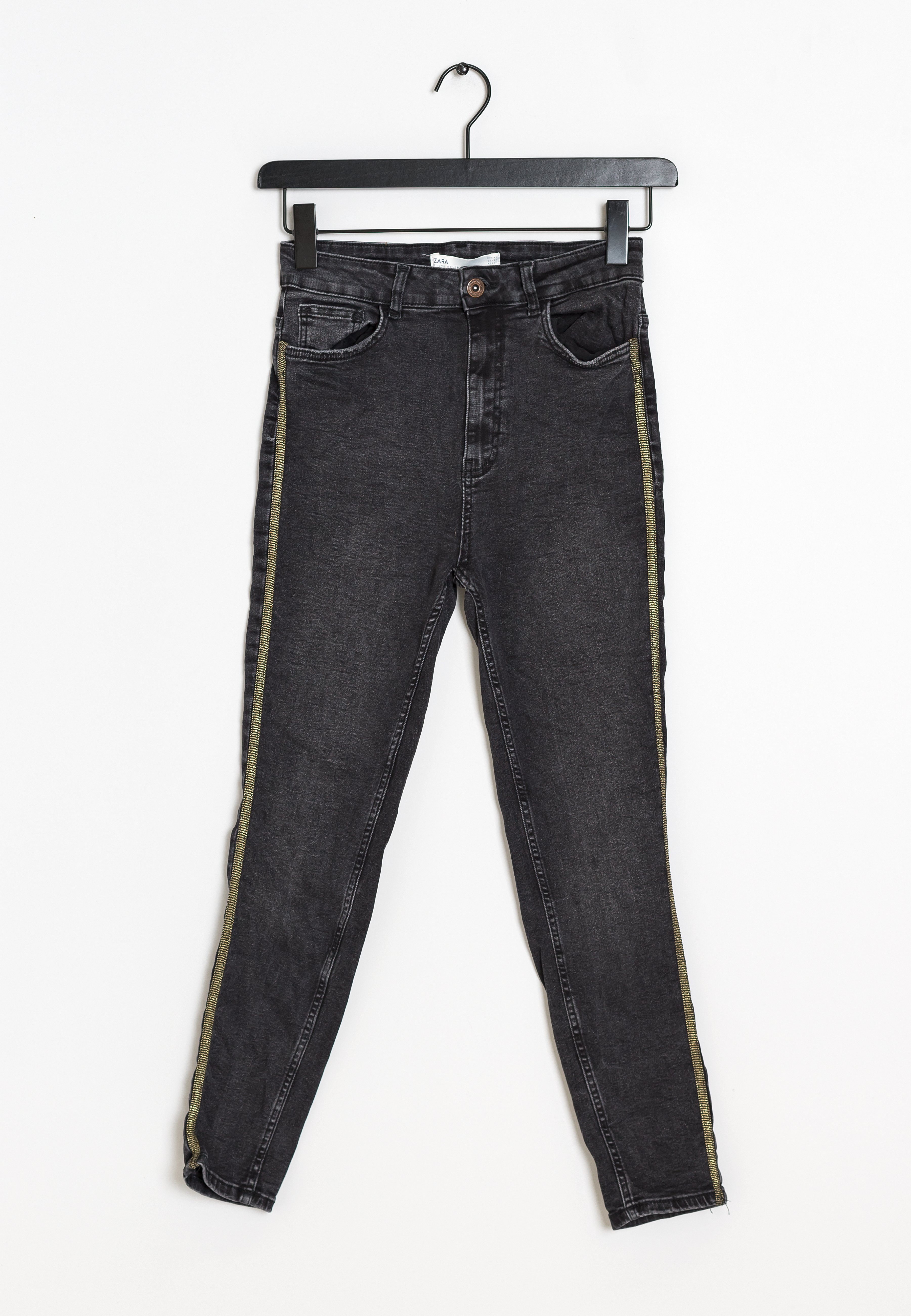 Zara Jeans Tapered Fit - black denim 
