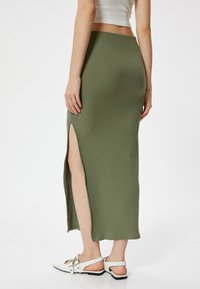 Koton SPLIT - Jupe longue - khaki