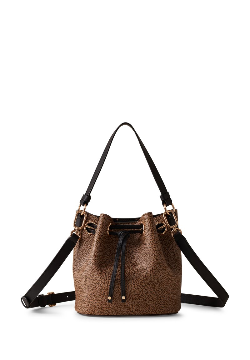 Borbonese MAREE BUCKET - Handbag - op naturale nero
