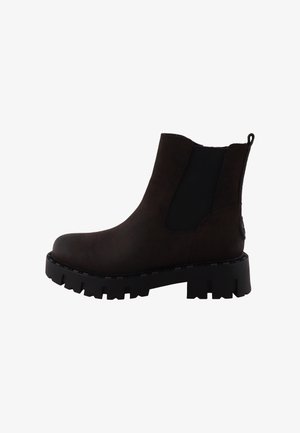 TOM TAILOR, STIEFEL - Enkellaarsjes met plateauzool - mokka
