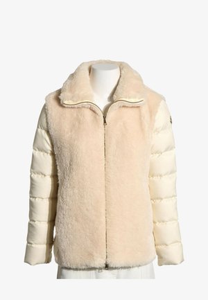 MONCLER, FAUX FUR PUFFER ECRU - Veste d'hiver - beige