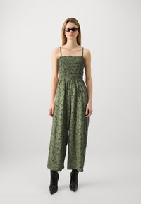 GAP SMOCKED - Jumpsuit - olive