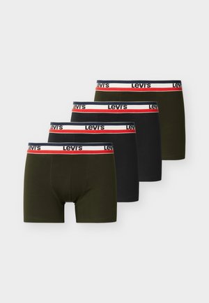 MEN REPEAT LOGO 4 PACK - Μποξεράκια - khaki/black
