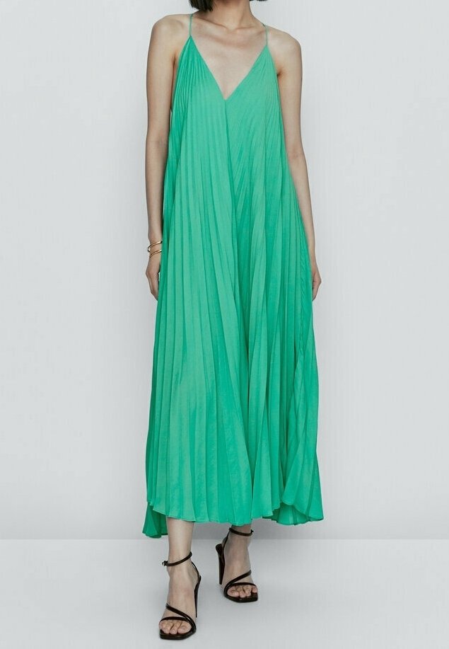 Massimo Dutti Day dress - neon green - (Pre-owned) - Zalando.ie