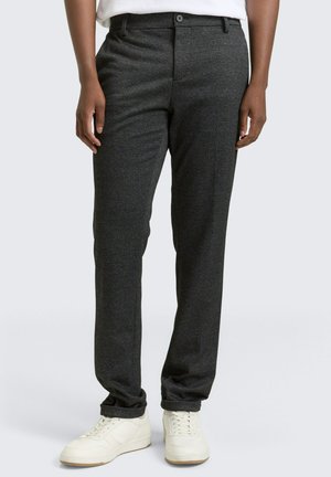 Stoffhose - black/white grindel