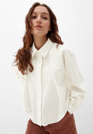 QS LANGARM MIT VERDECKTER KNOPFLEISTE - Overhemdblouse - ecru