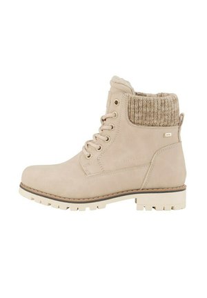 Stivaletti stringati - cream