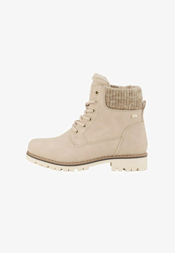 Schnürstiefelette – cream