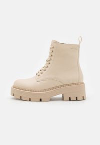 Platform ankle boots - beige