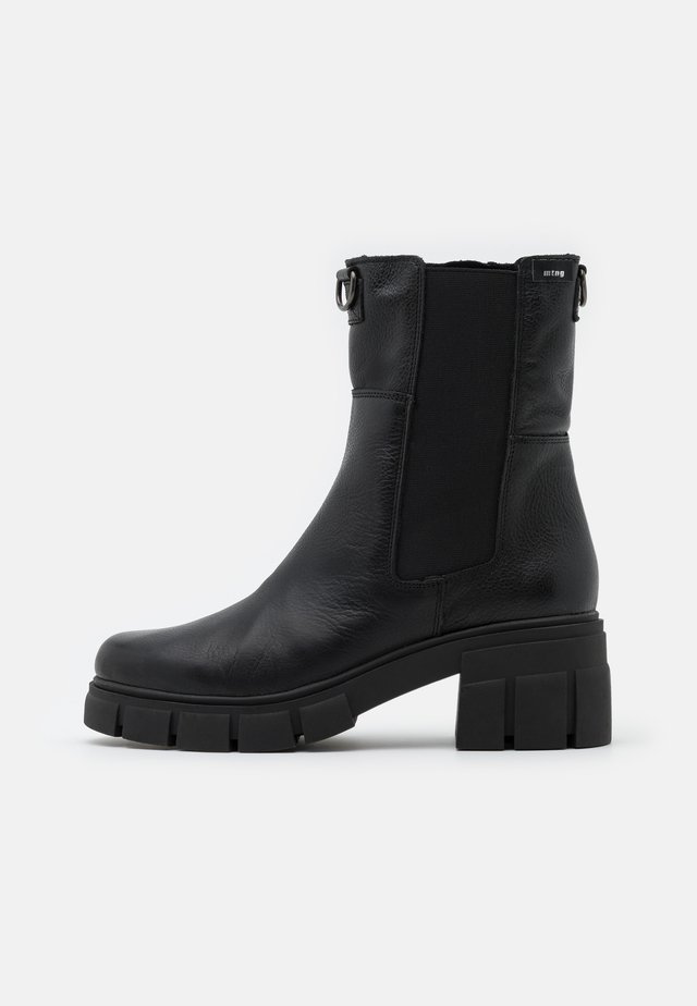 Stivaletti con plateau - black