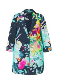 Ulla Popken FLORAL WATERCOLOR - Halflange jas - medium blue