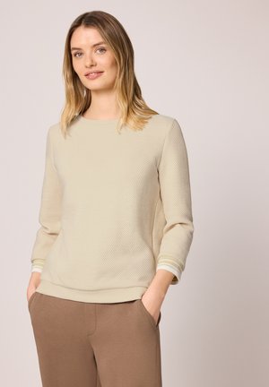 MIT KONTRASTDETAILS - T-shirt à manches longues - beige