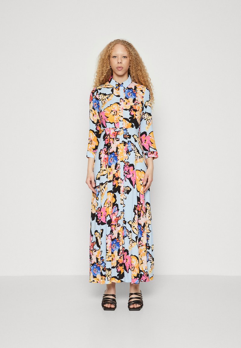 Yassavanna Long Shirt Dress Pinecone Aop Ecru Dots
