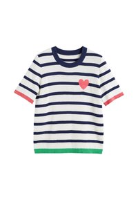 HEART BRETON SHORT SLEEVE  - T-shirt con stampa - cream navy