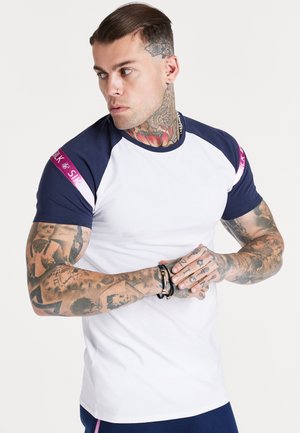 COVERT RAGLAN GYM TEE - T-shirt con stampa - navy/white