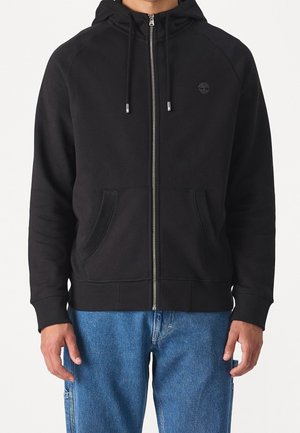 Felpa con zip - black
