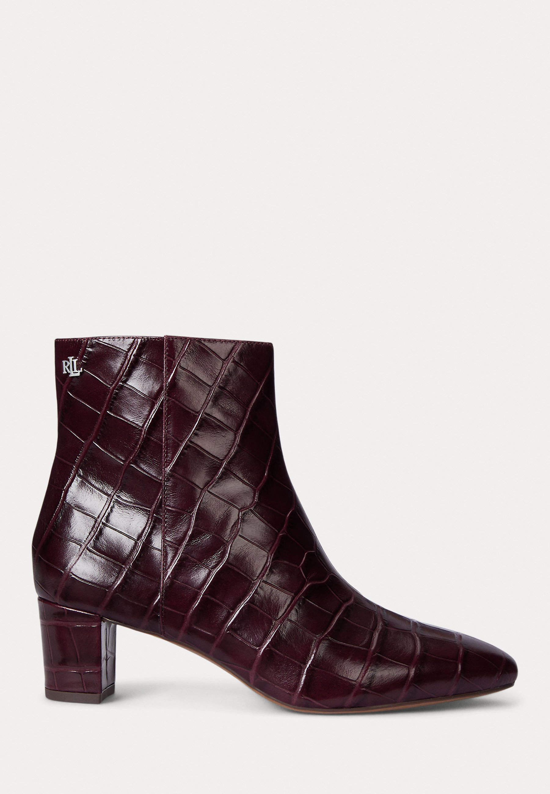 Lauren Ralph Lauren DEMI CROC-EMBOSSED LEATHER BOOTIE Lage