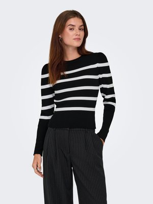 KÖRPERBETONTER PUFFÄRMEL - Pullover - black