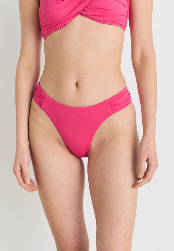 COLLECTIVE HIGH LEG RUCHED SIDE - Bikini-Hose - raspberry