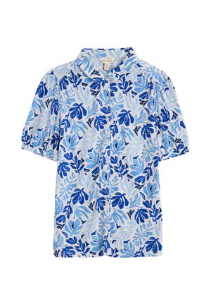 Seasalt Cornwall Button-down blouse - blue cut out seaweed chalk