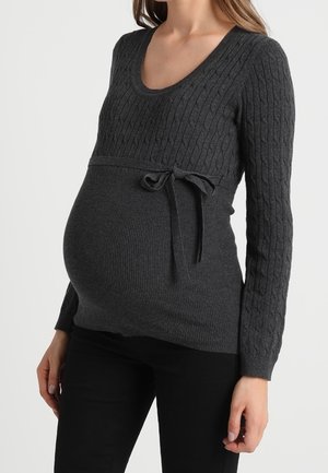 Pullover - mottled dark grey