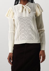 VILA Stickad tröja - off-white