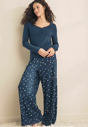 REGULAR FIT - POINTELLE LONG SLEEVE - Conjunto de pijama - navy star