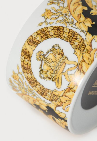 Versace CUP/SAUCER 4 LOW - Platillo de café - white/black/yellow