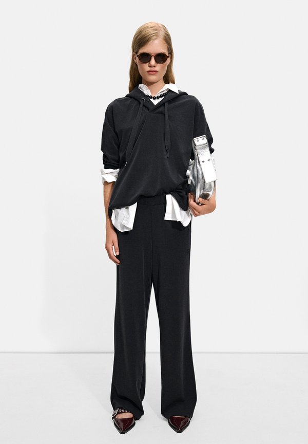 WITH ELASTIC WAISTBAND - Trousers - anthracite2