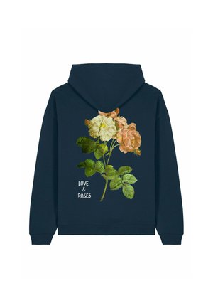 ROSES BACK PRINT - Hoodie - dark blue