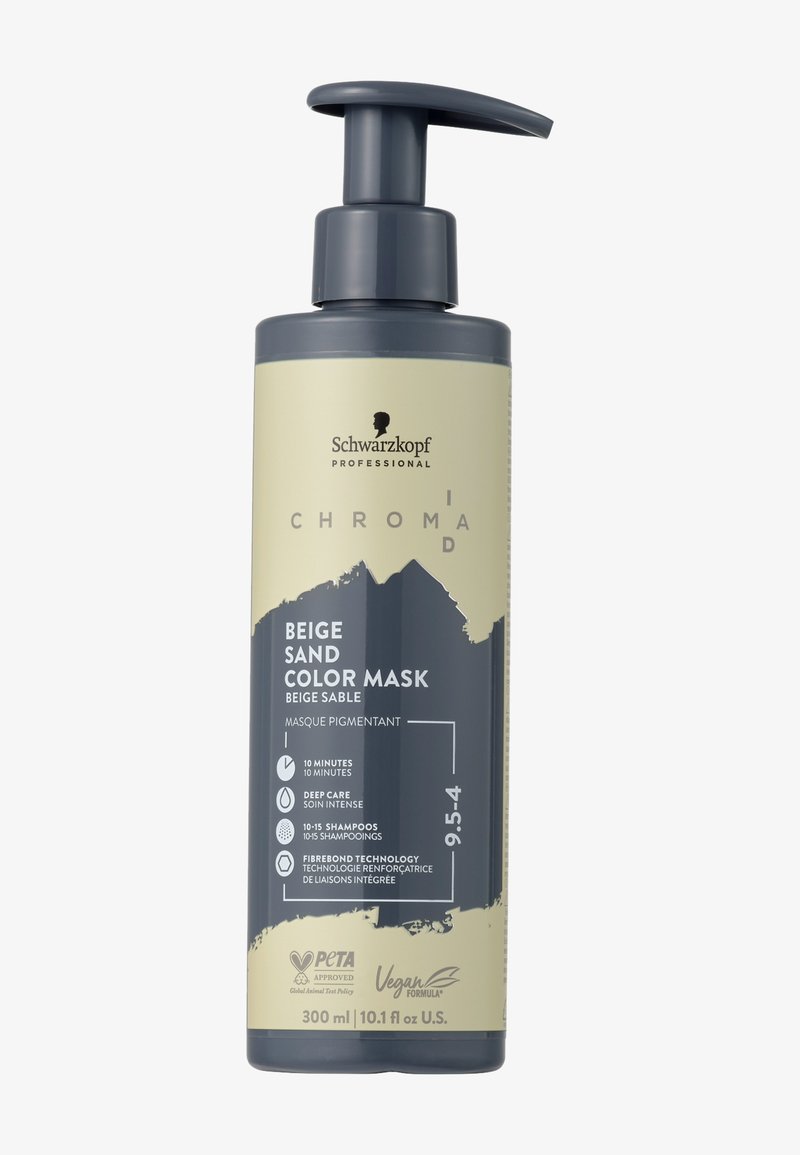 Schwarzkopf Professional Chroma ID Beige Sand Farbmaske Haarbehandlung mit Spender, vegane Formel, PETA genehmigt, 300 ml Flasche.
