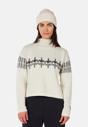 PATTERNED TURTLENECK - Jumper - nature white