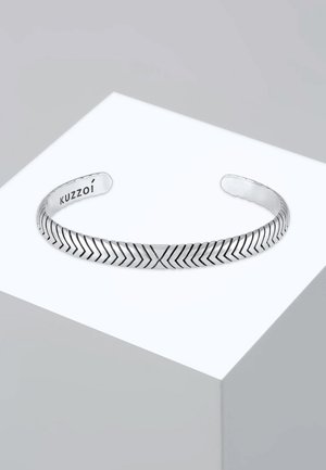 STRUCTURED ARM CUFF - Bracciale - silver-coloured