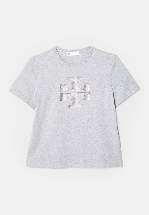 CRYSTAL LOGO - Print T-shirt - silver gray melange3
