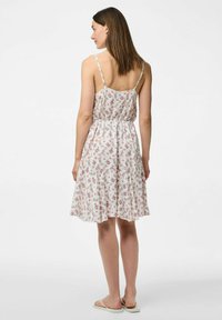 Pieces PCNYA SLIP BUTTON - Blusenkleid - cloud dancer