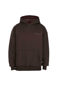 HEAVY HD LOGO - Kapucnis pulóver - chocolate