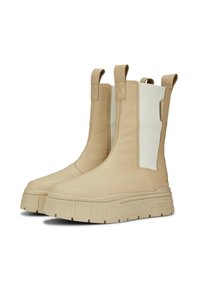 Puma MAYZE STACK CHELSEA  - Platform bokacsizmák - light sand