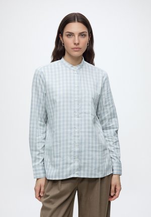 Marc O'Polo, BLOUSE, STAND UP COLLAR, LONGSLEEVE - Button-down blouse - bright blue_multi_06
